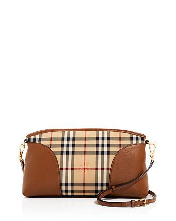 burberry chichester check & leather convertible clutch